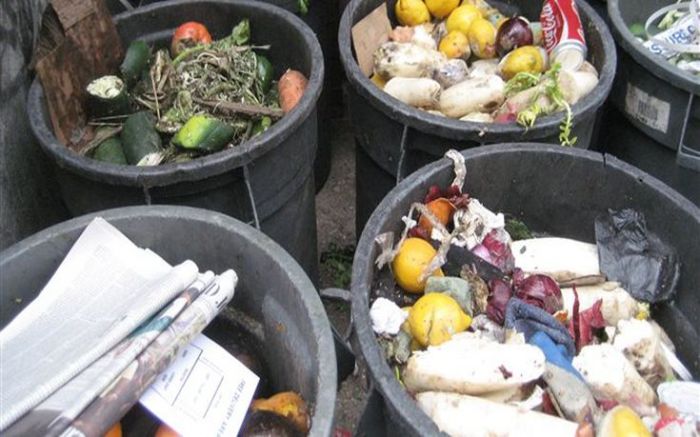 τρόφιμα στα σκουπίδια